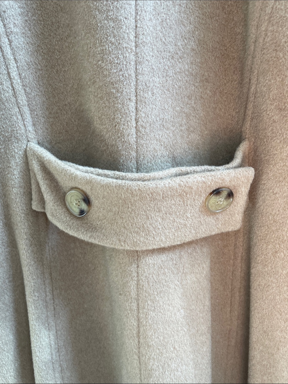 Larry Levine for Nordstrom Camel Long Coat with Notched Lapel - Picture 10 of 10
